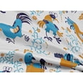 thumbnail image 5 of oneOone Rayon Light Blue Fabric Rooster Cock Craft Projects Decor Fabric Printed By The Yard 56 Inch Wide-DG, 5 of 8