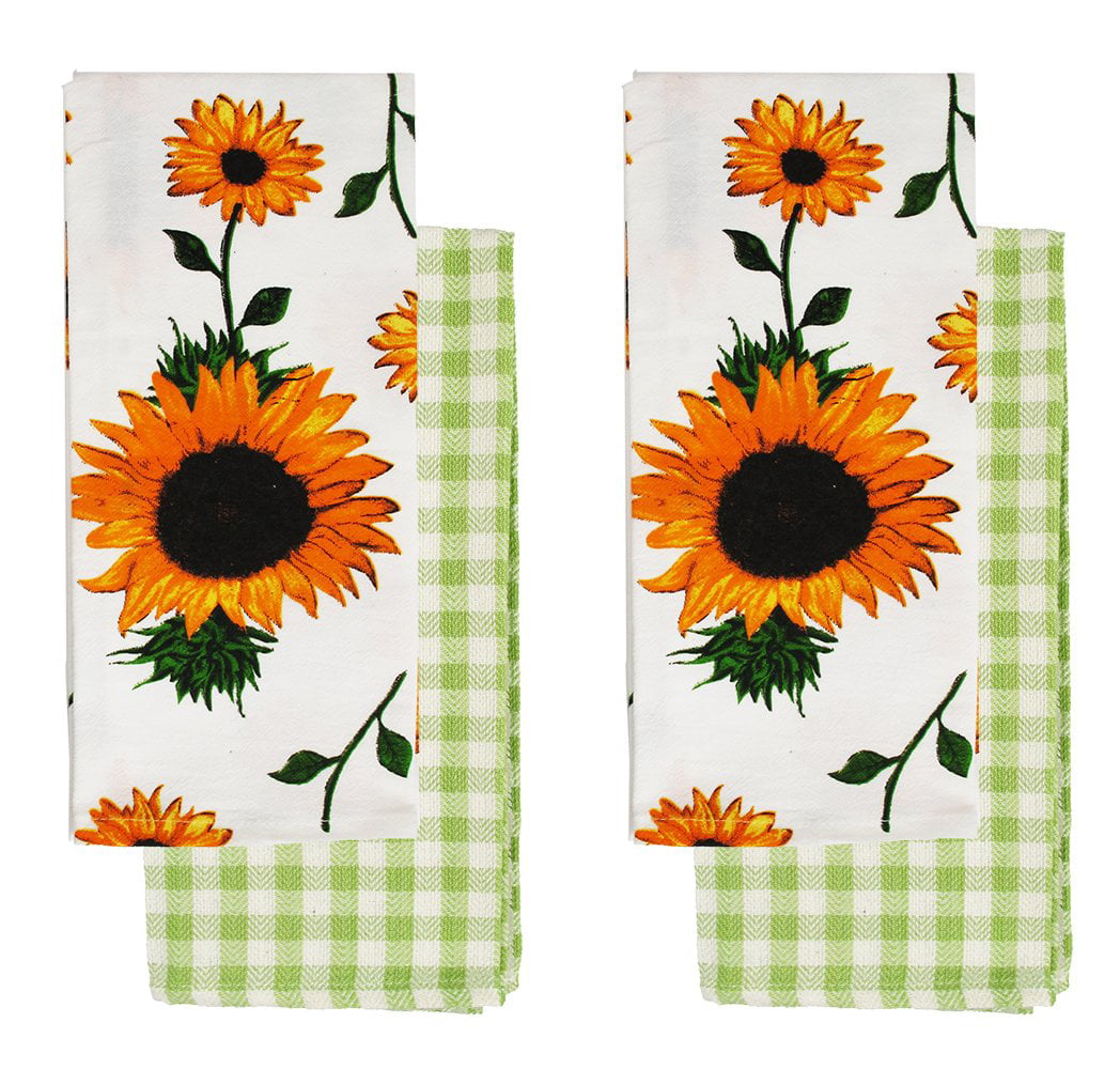 'Sunflowers' Cotton Tea Towel Dish Cloth TW00010656 