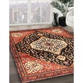 thumbnail image 3 of Ahgly Company Machine Washable Indoor Square Traditional Saffron Red Area Rugs, 4' Square, 3 of 7