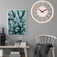 thumbnail image 2 of Reloj de pared retro de 12 pulgadas con diseño de madera hueca, redondo, silencioso y decorativo. Beige, 2 of 6