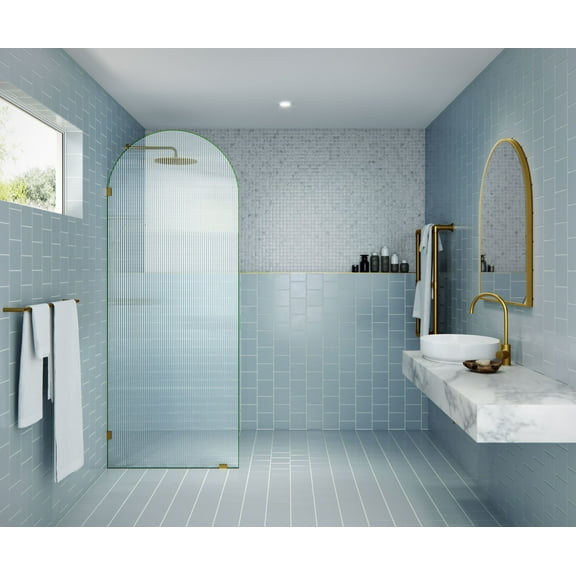 Glass Warehouse Arc-Fl-32 Maven 86-3/4" High X 32" Wide Shower Screen Frameless Shower
