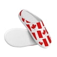 thumbnail image 3 of Rateoe Canada Print Women's Men's Cotton Knit Slippers Lightweight Memory Foam Indoor House Shoes with Anti-Skid Sole-42/43, 3 of 7