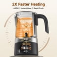 thumbnail image 3 of Espumador y vaporizador de leche AMZCHEF mejorado de 600 W y 500 ml, 3 of 9