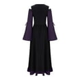 thumbnail image 4 of Hvot&aat Womens Victorian Dress Cold Shoulder Vintage Laceup Medieval Witch Floor Lenght Dresses Renaissance Costumes, 4 of 5
