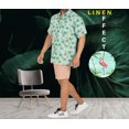 thumbnail image 2 of LA LEELA Men's Hawaiian Shirts Short Sleeve Summer Party Vacation Fashion Holidays Beach Stylish Button Down Shirt For Men XXL Fern, Flamingo, 2 of 6
