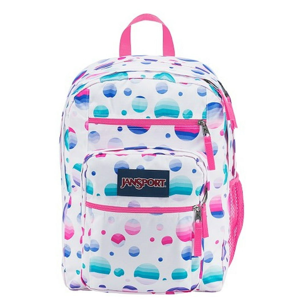 JanSport Big Student Backpack White Ombre Dot