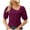 Purple, variant on tklpehg Womens Tops Casual Ladies Tops Summer Solid Color Short Sleeve T Shirts V-Neck Bubble Sleeve Elegant Shirts Relaxed Fit Blouses Black 8 (L)
