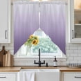 thumbnail image 3 of Purple Ombre Kitchen Window Curtains, Swag Curtains Valance for Bedroom Living Room Bathroom, White Gradient Modern Abstract Art Rod Pocket Window Treatment Curtain Block Drapes 2 Panels 36"x63", 3 of 8