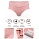 thumbnail image 3 of Conjunto de cinco piezas de ropa interior para mujeres embarazadas, color sólido de panal de cintura baja, ropa interior triangular delantera y trasera, 3 of 8