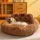 thumbnail image 3 of Dog Bed Round Pet Cat House Long Plush Deep Sleeping Warm Bear Paw Shape Super Soft Cushion for Medium&Large Dogs Pet Supplies ShopWise Round, 3 of 8