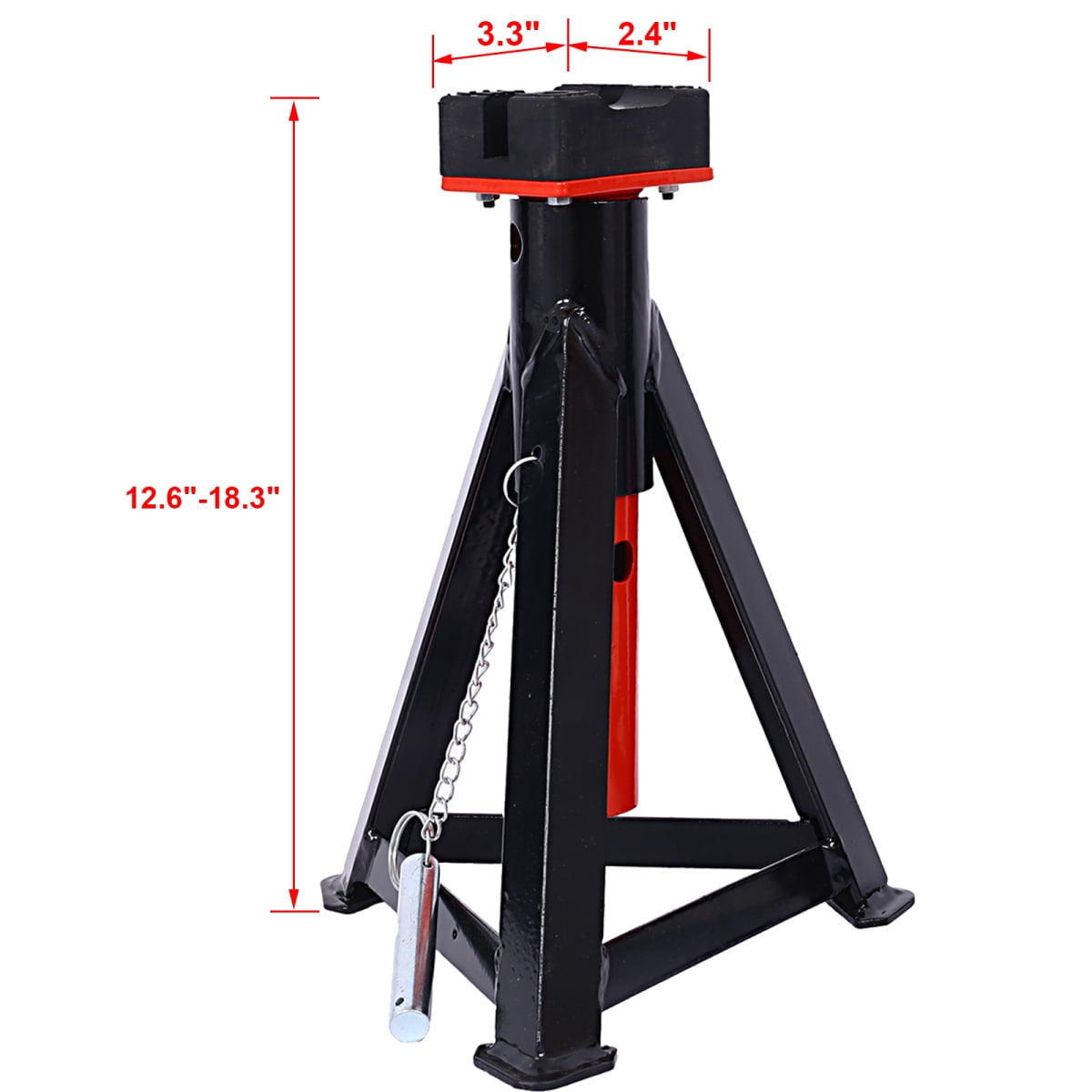 3 Ton Jack Stands Pair 6000 LBS Capacity Heavy Duty Adjustable Height Axle Stands Rust Resistant Metal Vehicle Support Stands for Car Truck SUV Repair