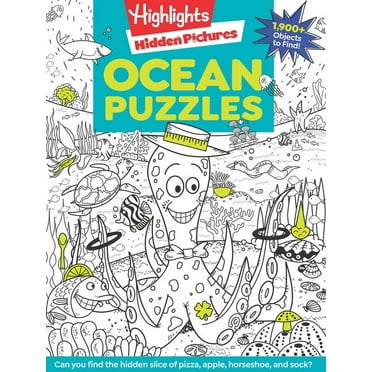 Highlights Hidden Pictures Ocean Puzzles: Over 100 Ocean-Themed Search and Find Puzzles for Kids 6 and Over, Featuring Sea Creatures, Marine Animal, (Paperback)