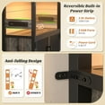 thumbnail image 5 of Homieasy 82.6" Tall Wine Bar Cabinet with LED Light and Outlets, 6-Tier Liquor Storage Cabinet with Glass Holder & Wine Rack, for Dining/Kitchen/Living Room, Black Oak, 5 of 10