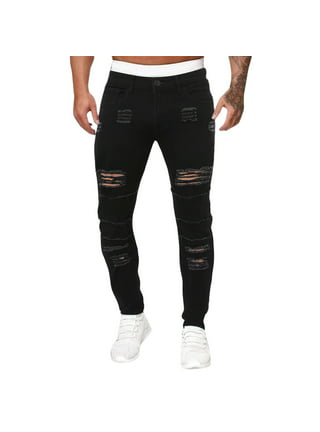 Mens Black Ripped Jeans