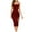 Wine, variant on Cocktail Dresses for Women Adjustable Straps Sleeveless Backless Side Slit Sexy Nigh Evening Party Gown Midi Sequin Dress