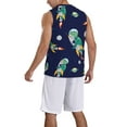 thumbnail image 5 of Rocae Astronaut Dinosaur and Space for Men's Basketball Jersey Lightweight and Breathable Athletic Tank Top,Quick-Drying Sports Jersey XX-Large, 5 of 9