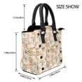 thumbnail image 2 of Lsque Vintage Nautical Pattern Leather Rivet Shoulder Bag – Elegant Genuine Leather & Microfiber PU Crossbody with Detachable Adjustable Strap, 2 of 5