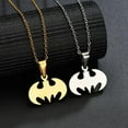 thumbnail image 4 of Bat Necklace for Men Women Stainless Steel Gold Silver Lightweight Fashion Anime Goth Cool Hippie Bat Pendant Necklace Jewelry Gift for Teens, 4 of 5