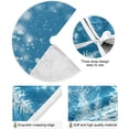 thumbnail image 2 of FMSHPON Winter Christmas Snow Covered Tree Xmas Christmas Tree Skirt Stand Mat for Holiday Party Decoration Indoor Outdoor 36 inches, 2 of 6