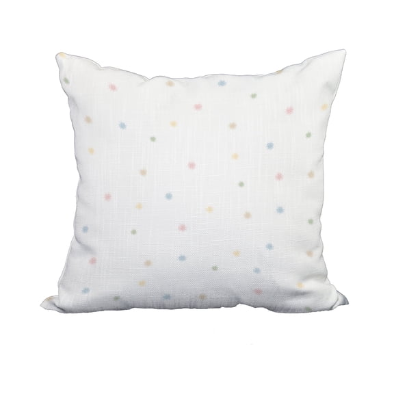 22 x 22 Inch Veggie Dots Pale Pink Geometric Print Decorative Polyester Throw Pillow with Linen Texture