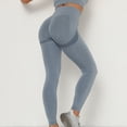 thumbnail image 2 of Leggings for Women Seamless Ribbed High Waist Workout Yoga Pants Smile Butt Lifting Sport Tights, 2 of 6
