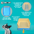 thumbnail image 3 of Baño para Perros KE WOOW Paredes Altas Inodoro Tapete Entrenador para Perro Color Azul, 3 of 9