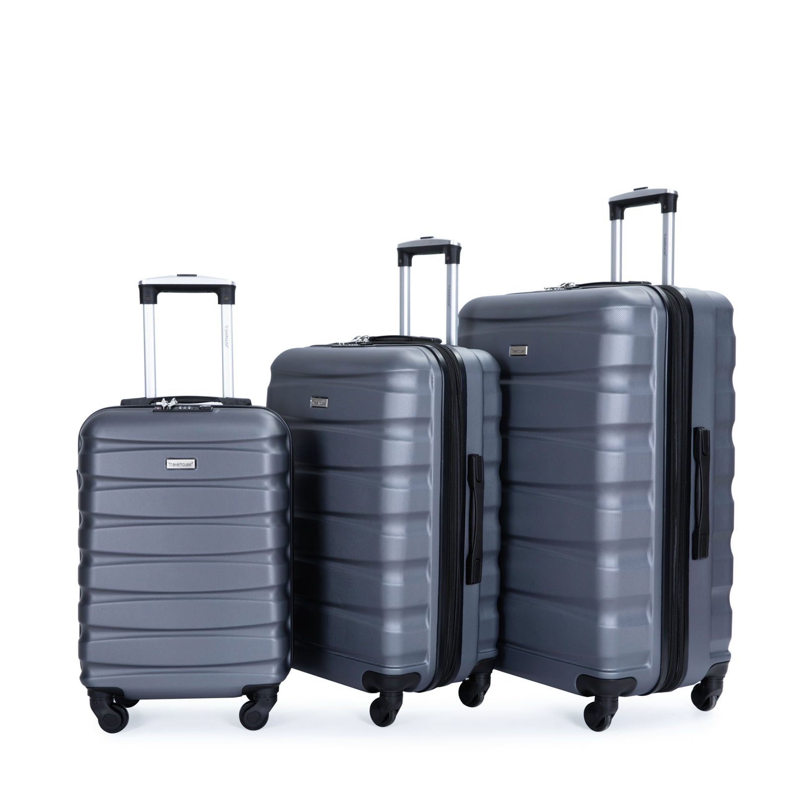 Travelhouse 3 Piece Luggage Set Expandable Hardshell Lightweight ...