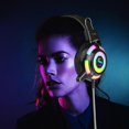 thumbnail image 2 of KUBITE Wired Headphones Over-Ear Gaming Earphones with RGB Light Super Dazzling Interface Wire Control with Microphone Computer Headset, 2 of 4