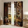 thumbnail image 2 of Manfei Western Theme Blackout Curtains Set of 2 (52x84 Each) for Female Men,Music Guitar Window Curtains,Rustic Retro Farmhouse Curtains and Drapes,Luxury Bedroom Decor, 2 of 6