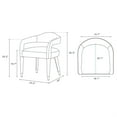 thumbnail image 3 of Manhattan Comfort Aspen Dining Armchair with Solid Wood Frame in Gold Dust, 3 of 11