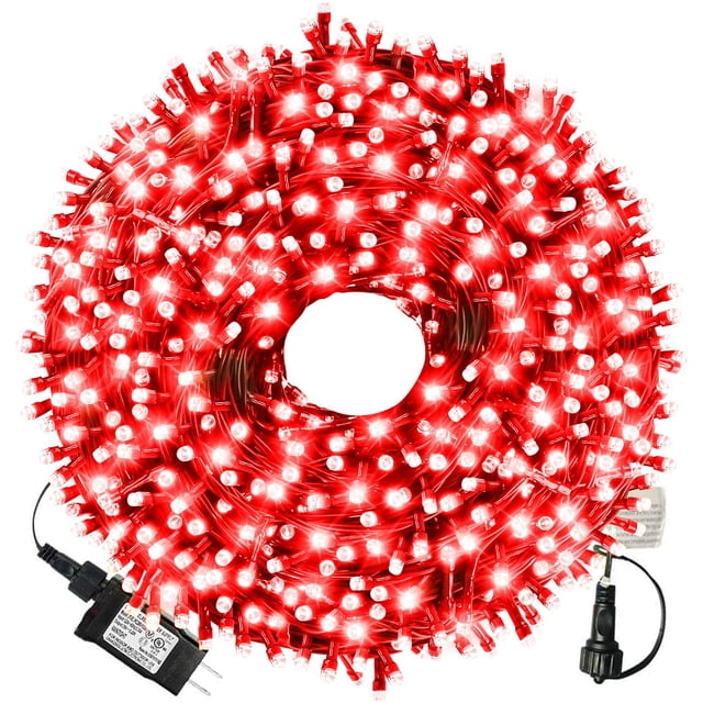 Cadena de luces navideñas XTF2015, 105 pies, 300 LED (roja)