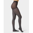 thumbnail image 3 of No nonsense Women's Super Opaque Control Top Tights, Graphite Heather, Small, 3 of 5