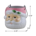 thumbnail image 2 of 5" Nostalgic Ceramic Container - Pink Santa Claus, 2 of 5