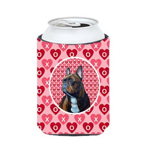 French Bulldog Valentines Love And Hearts Can Or Bottle Hugger - 12 oz.
