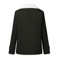 thumbnail image 4 of Abrigo de invierno para mujer, grueso y cálido, de felpa, elegante, monocolor, clásico, con solapa, manga larga, con capucha, botones, chaqueta de invierno, chaqueta de entretiempo, chaqueta de felpa, 4 of 5