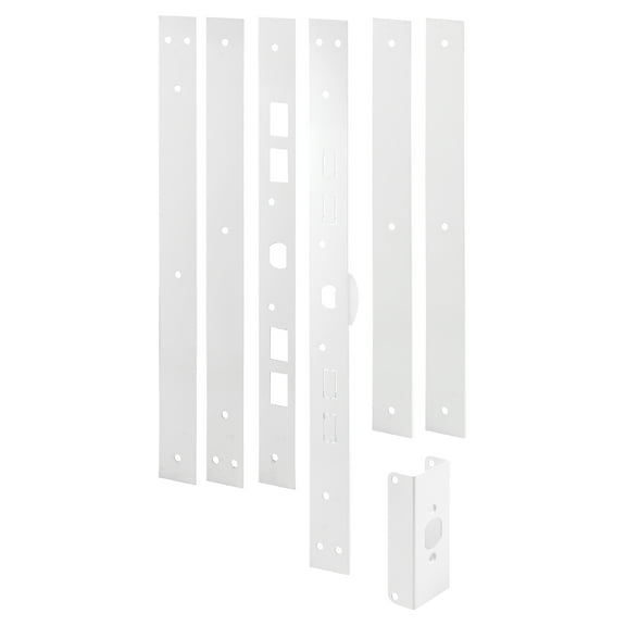 Jamb Repair and Reinforcement Kit, 59-1/2 in. Installed, Steel Construction, White