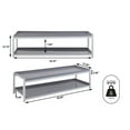 thumbnail image 3 of happimess SRK1000C Industrial Compact 10.75" 6-Pair 2-Tier Iron Shoe Rack, Gray/White, 3 of 8