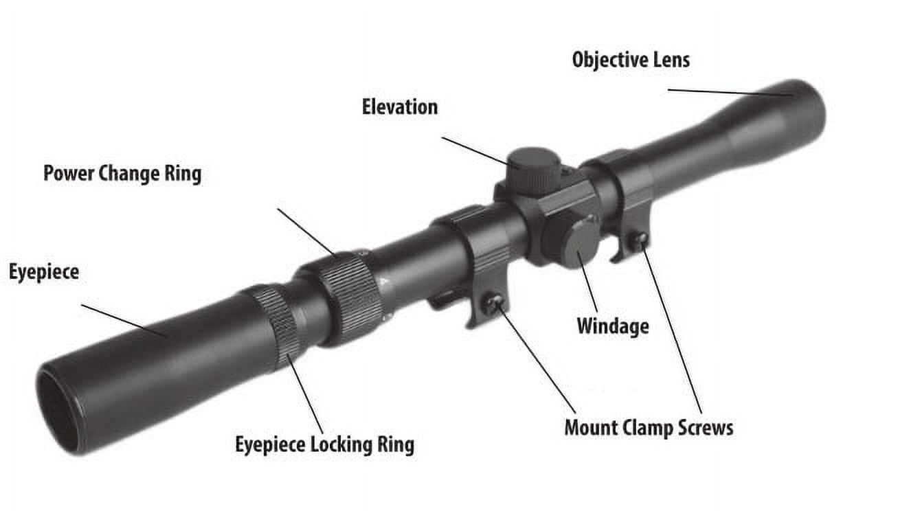 Tasco Rimfire 4x15mm Riflescope Crosshair Reticle, Black Matte 30/30, 3/4" Tube, RF4X15