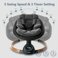 thumbnail image 5 of TouHeart Electric Baby Swing for Infants with Bluetooth & Remote, 5 Speeds, 10 Lullabies, Black, 5 of 8