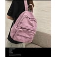 thumbnail image 3 of Mini Boho Canvas Backpack Vintage College School Backpack Women Student Bookbag Fairy Grunge Aesthetic Hippie Y2K Backpack (Green), 3 of 12