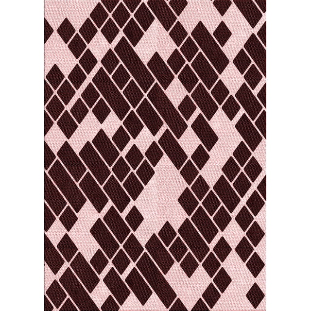 Ahgly Company Indoor Rectangle Patterned Chocolate Brown Area Rugs, 8' x 12'