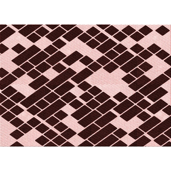 Ahgly Company Indoor Rectangle Patterned Chocolate Brown Area Rugs, 7' x 10'