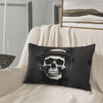 thumbnail image 4 of Plush Throw Pillow Covers, Magician Hat Skull Pillow Cases with Invisible Zipper, Breathable Microfiber Pillow Cases Standard Size for Sleeping Bedroom Sofa Living Room 16x24, 4 of 5