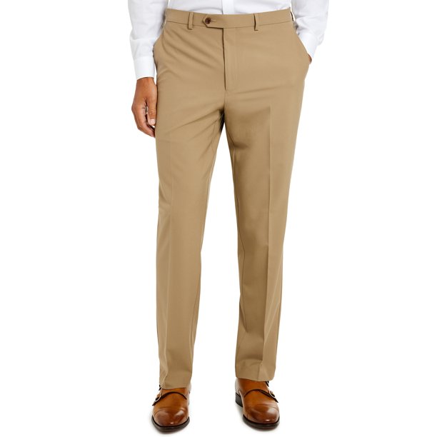 Chaps Men's Plain Front Classic Pant