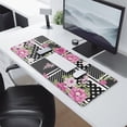 thumbnail image 2 of Long Mouse Pads for Desk,Pioneer Flower Floral Print Pattern Desk Mats on Top Of Desks, Desk Mouse Pad Extra Large with 3mm Non-Slip Base and Stitched Edge for Gaming,Office,Work,Home 31.5"x11.8", 2 of 6