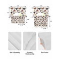 thumbnail image 5 of Farmhouse Rooster Swag Kitchen Curtains Sets for Windows 24 Inch Length, Country Watercolor Flowers Wood Grain Short Window Curtain Panels Swags Valances and Tiers 3 Piece Set for Cafe/Dining Room, 5 of 5
