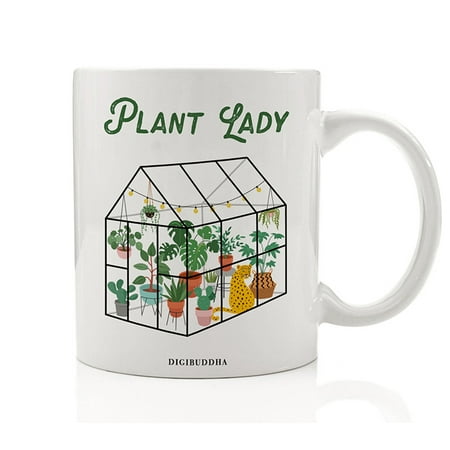 Gardening Plant Lady Coffee Mug Gift Idea Flower Vegetable Landscaper Greenhouse Indoor Outdoor Gardener Christmas Holiday Birthday Present Mother Grandmom 11oz Ceramic Tea Cup Digibuddha (Best Gifts For Vegetable Gardeners)