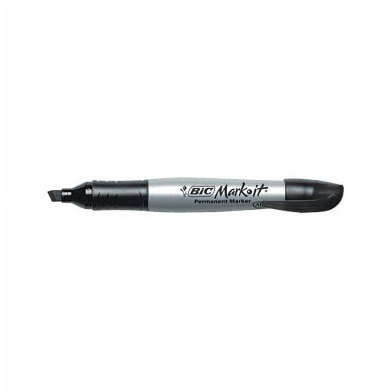 BIC Magic Marker Dry Erase Markers Chisel Point Black Ink Pack Of