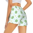 thumbnail image 3 of Vsdgher Kawaii Frogs Print Women's Running Double Layer Shorts High Waisted with Pockets Elastic Yoga Workout Athletic Gym Sports, 3 of 8