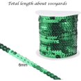 thumbnail image 5 of 100 Yards Flat Sequin Strip 6mm Wide Spangle Flat Sequins Trim Paillette Spool String Metallic Shiny, 5 of 7